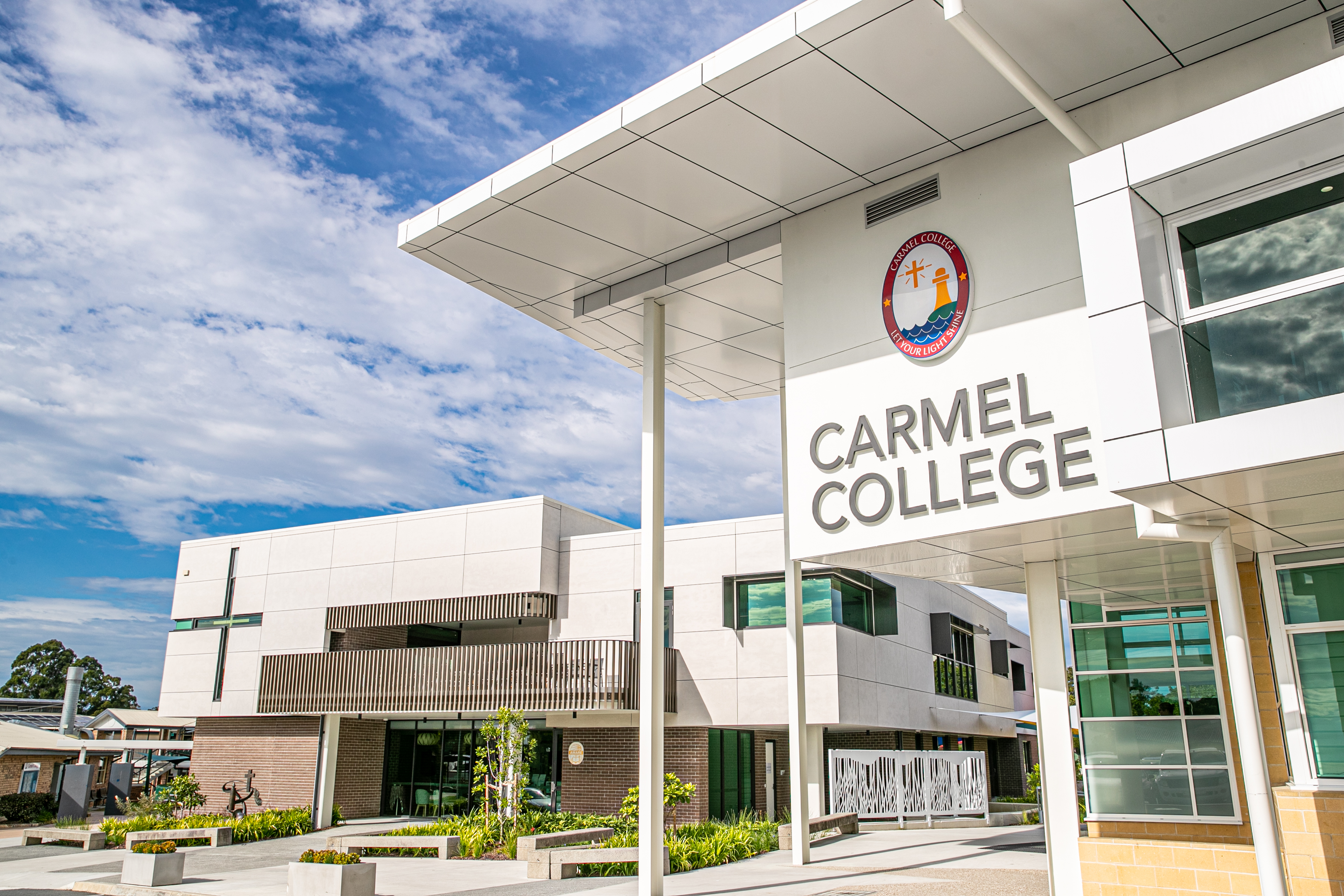 Carmel College campus buildings and facilities showcasing a modern learning environment and strong school identity Provide your feedback on BizChat