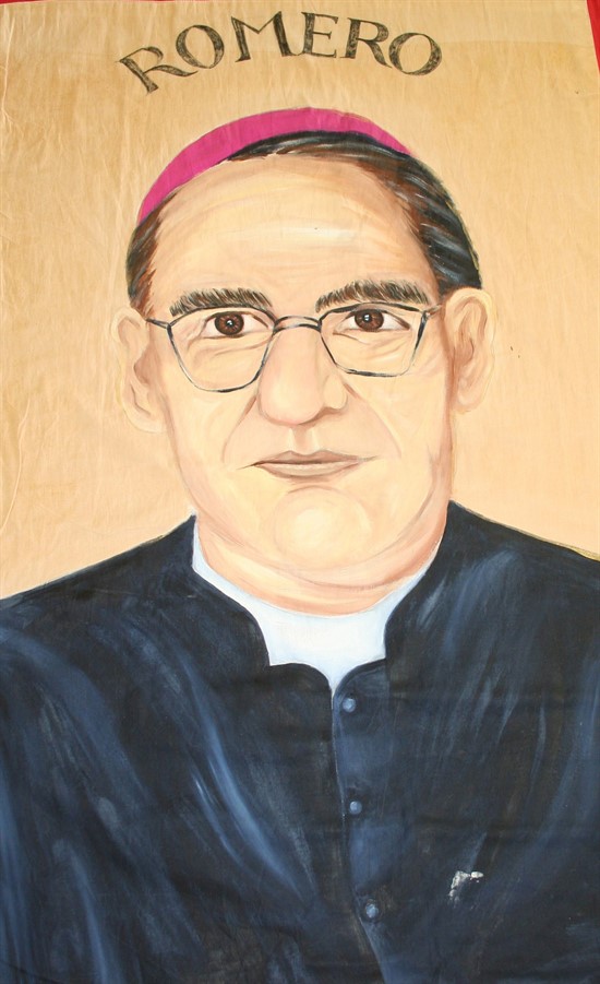 St Oscar Romero portrait representing Romero house patron focused on justice and faith in Catholic education